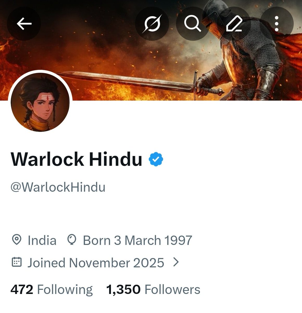 Warlock Hindu tweet media