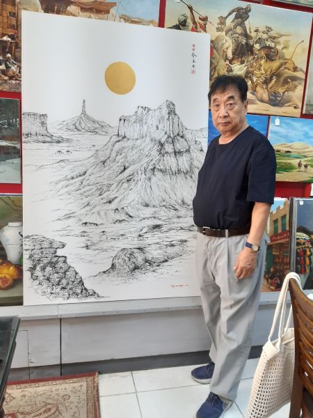 arabnews's tweet image. For more than three decades artist Kim Seungbae, from #Korea, has chronicled the evolving landscape of #SaudiArabia’s Eastern Province arab.news/zvsdv