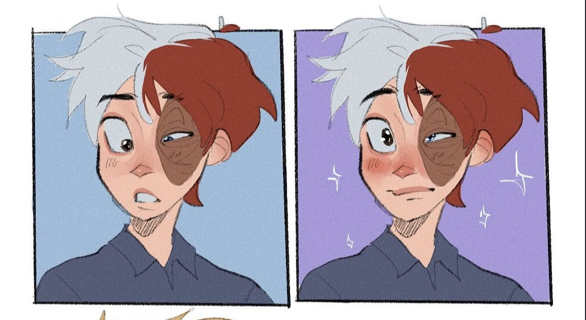 sketchyvero's tweet image. Here’s another side by side with 2024 to 2026. DAMN
#mha #wip