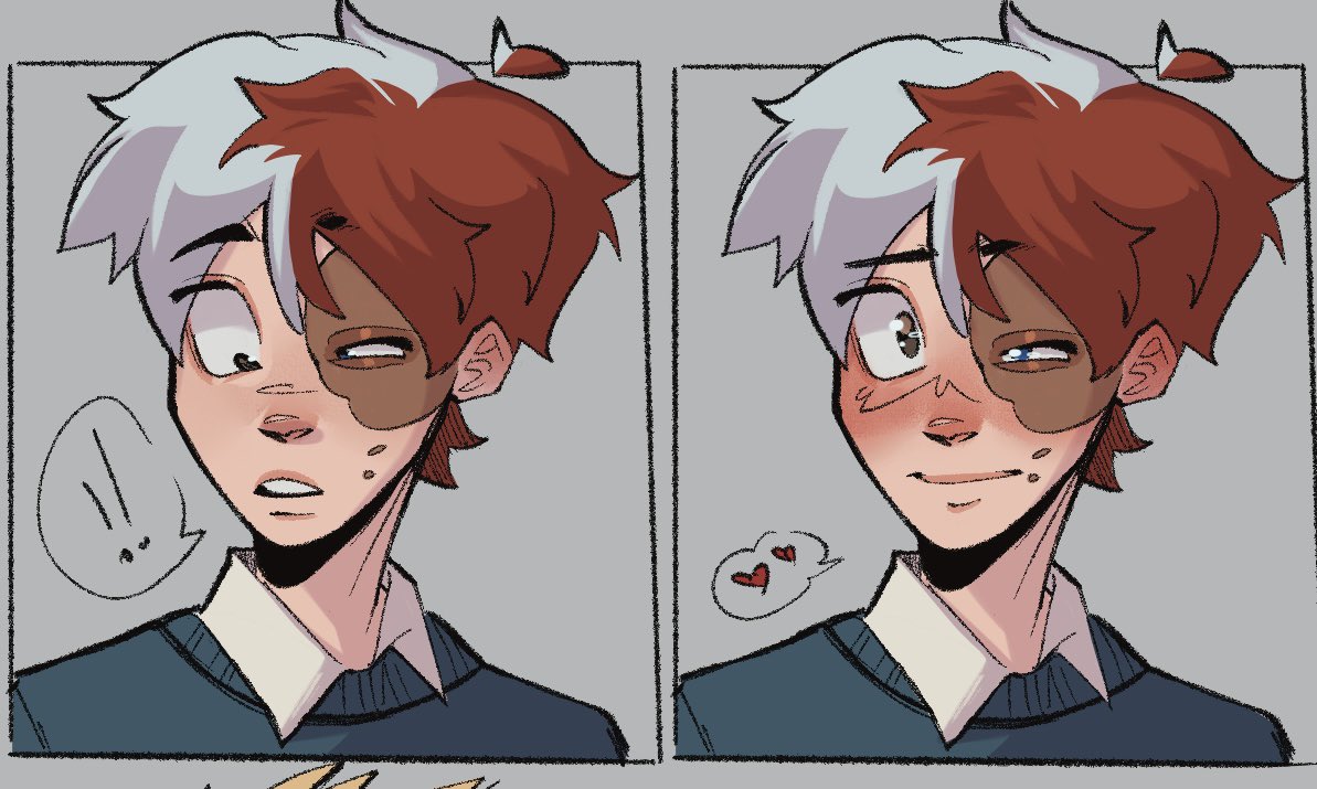 sketchyvero's tweet image. Here’s another side by side with 2024 to 2026. DAMN
#mha #wip