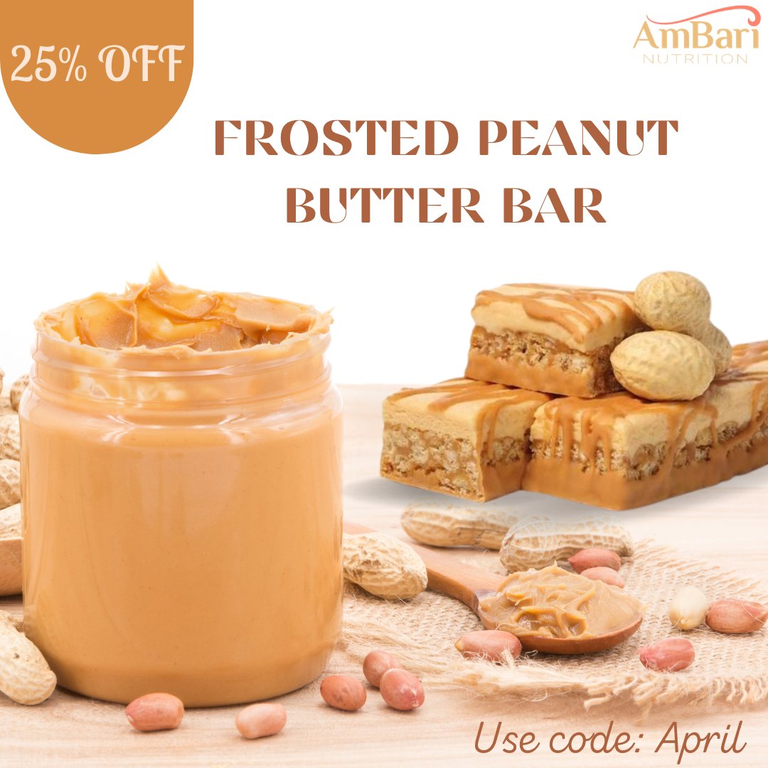 AmbariNutrition's tweet photo. Bloom into better snacking 🌸🥜
The Frosted Peanut Butter Bar is on our newsletter sale—sweet, creamy, and perfect for staying on track this spring! #springrefresh #healthyeating #proteinbars #bariatricsupport #weightlossmotivation #lowcarbsnack #highproteinfoods #betterchoices #snackideas #springdeals https://t.co/Bvq10cBESA