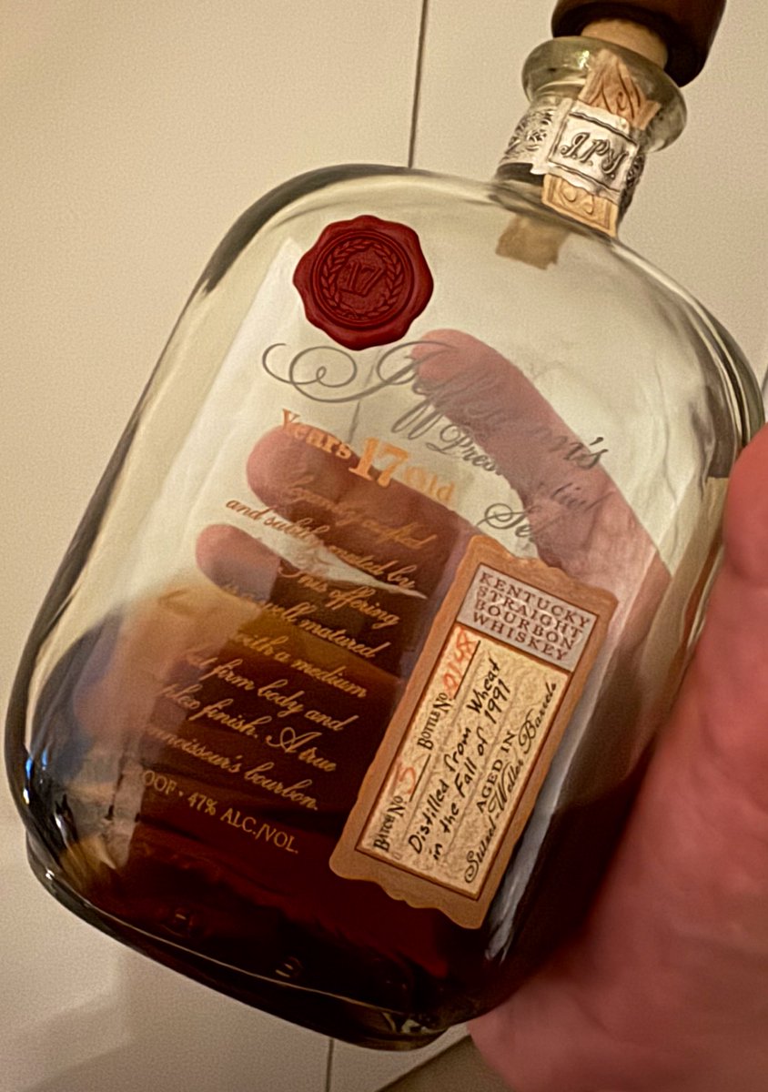 d_tao's tweet image. Anyone remember seeing bottles like this on the shelf? 17 year old Stitzel-Weller bourbon — and oftentimes, these just sat at MSRP! Different time not all that long ago…