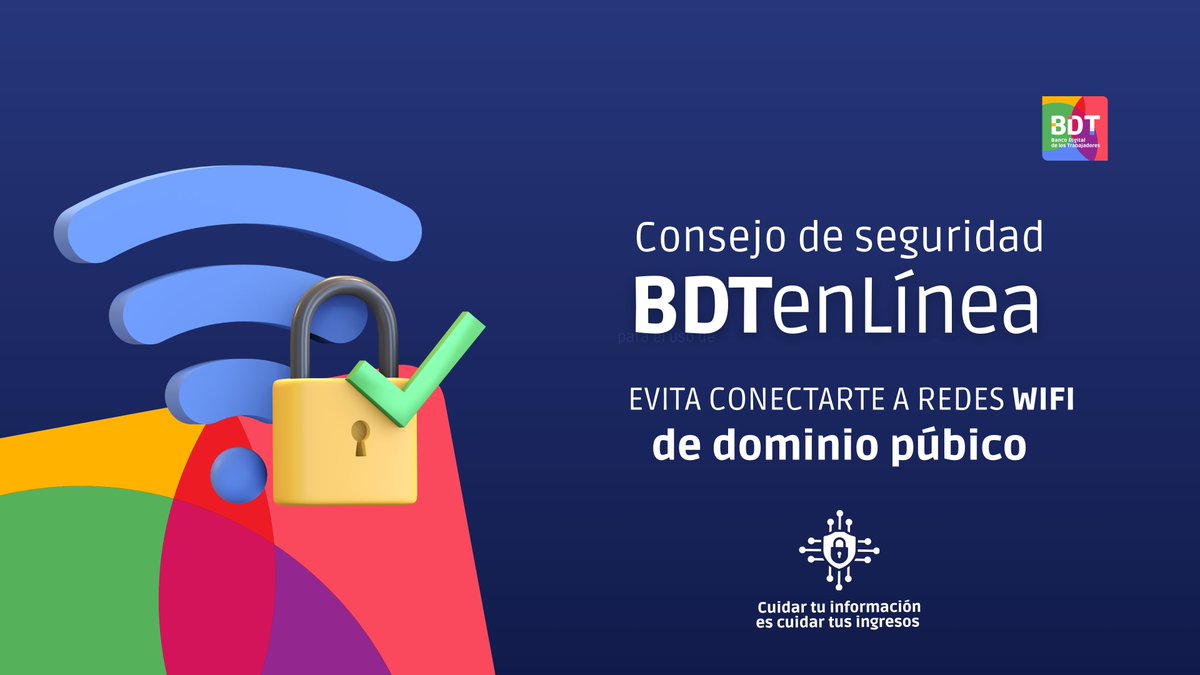 BDT_VE's tweet image. 📍Conoce y aplica este consejo de seguridad para el uso de BDT en Línea

#Comercio #Economía #Banca