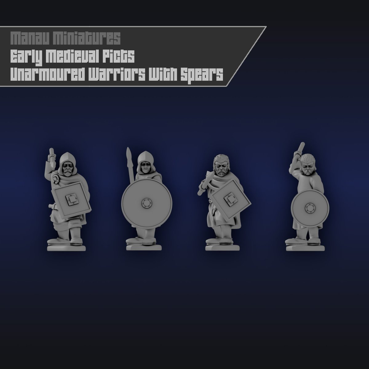 ManauMiniatures's tweet photo. The Early Medieval Pictish Spearmen are now released!
You can find them here: https://t.co/z8Vz7rUWNE
#pictish #historicalwargaming #scottishhistory #picts #miniaturedesign #3dprinting #earlymedieval #alba #vikingage #myminifactory https://t.co/welmwfSjMT
