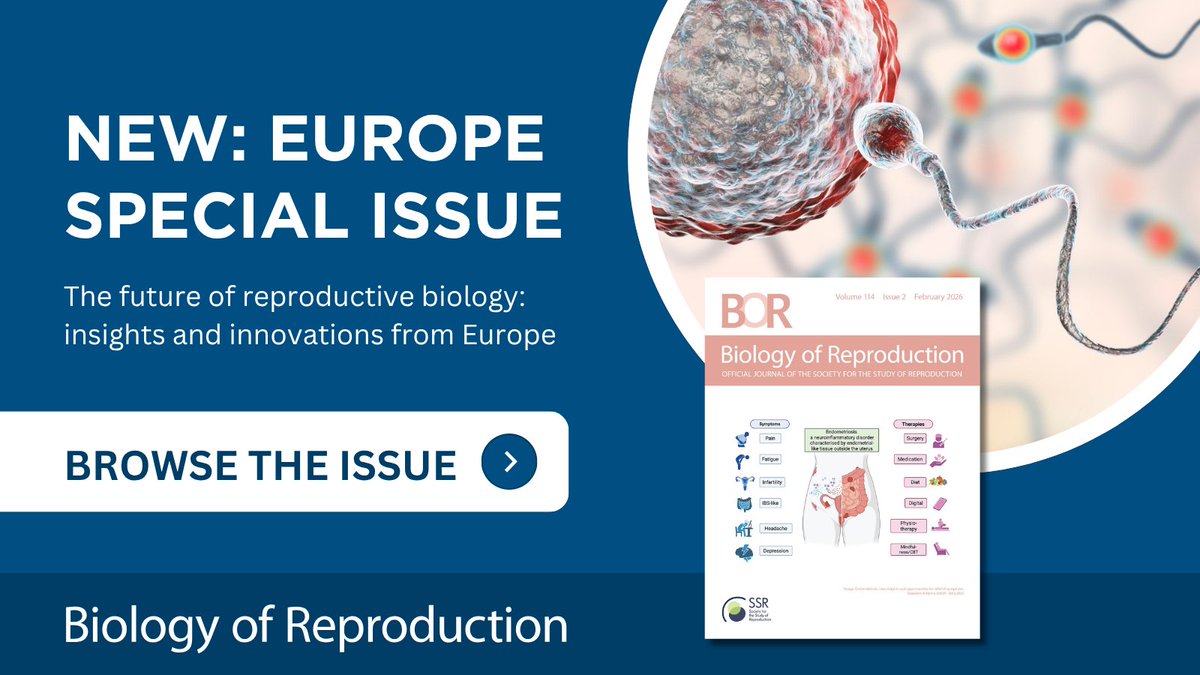 BiolReprod's tweet photo. 🌍 New Special Issue from Biology of Reproduction!

Featuring 10 articles highlighting advances in reproductive science across Europe—from germ cell biology to endometriosis & ovarian aging.

A powerful look at global collaboration shaping the future of the field. 🔬
🔗 https://t.co/jN7T0SMlfX