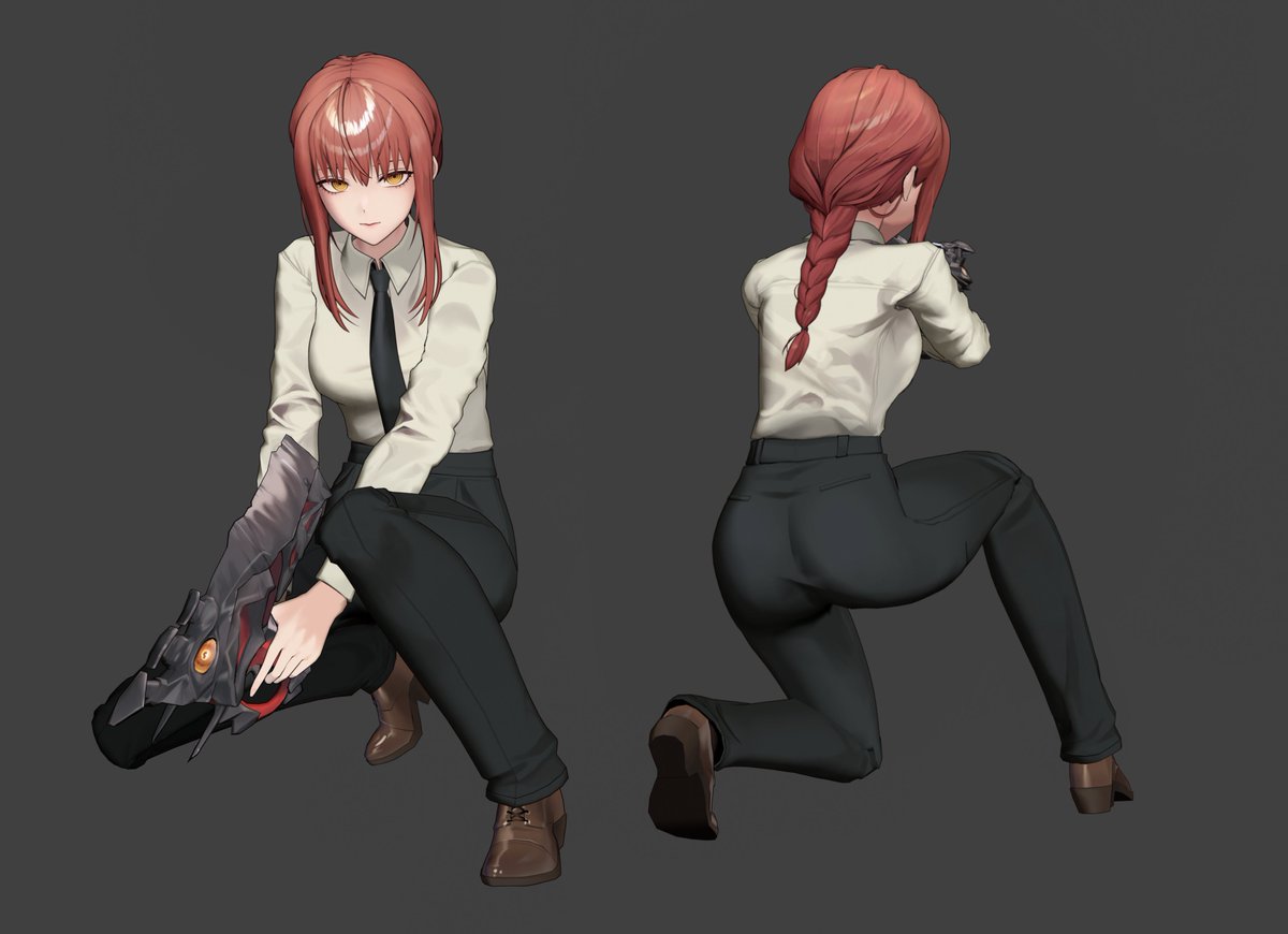 WTHN_Ross's tweet image. 【 3D MODEL DOWNLOAD : #Makima 】  
▶️bowlroll.net/file/351607

니케 × 체인소 맨 콜라보 그림체의 마키마 모델을 만들었습니다.
코트 탈착 &amp;amp; 땋은머리 위치 변경까지 가능!
니케 콜라보 전용 무기까지 들어있으니 마음껏 사용해주세요.

#3DCG #Blender #NIKKE #チェンソーマン