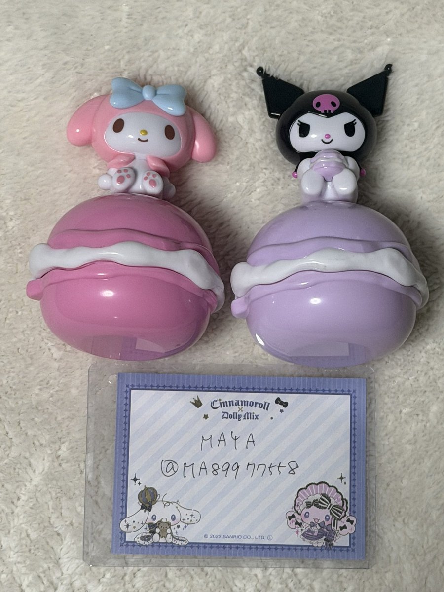 MA89977558's tweet photo. 【交換】サンリオキャラクターズ　マカロンケース

譲:マイメロ、クロミ

求:シナモン

郵送のみ
破損防止のため箱ごと交換希望
お気軽にお声掛けください https://t.co/NBsuW6v7YF