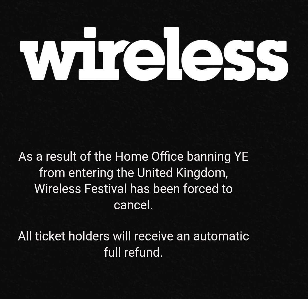 All tickets are fully refunded this was on <a href="/WirelessFest/">Wireless Festival</a> website.