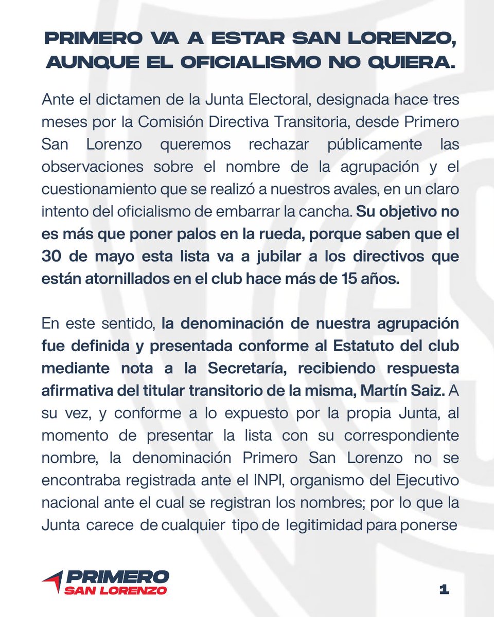 Primero San Lorenzo tweet media