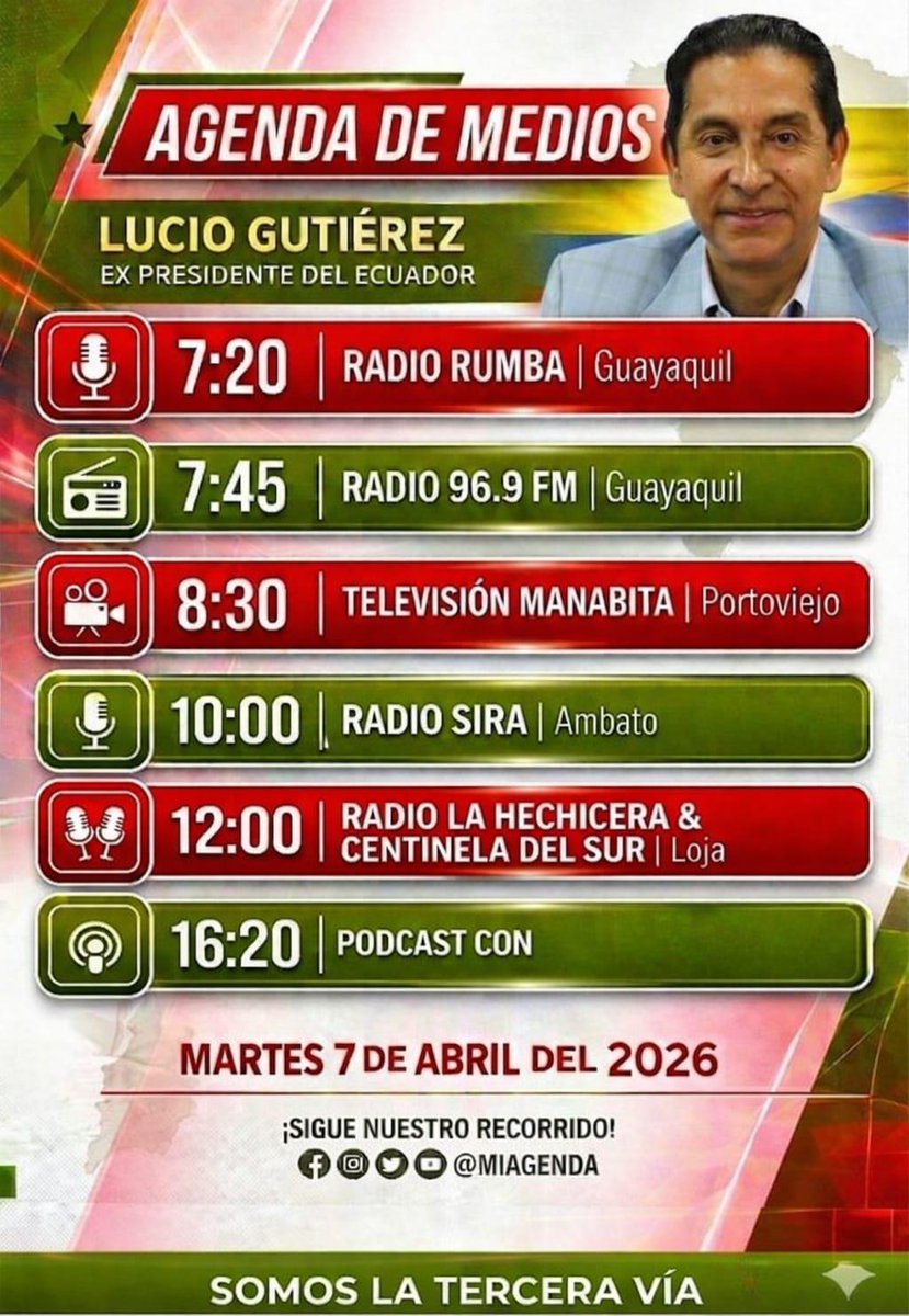 Lucio Gutiérrez tweet media
