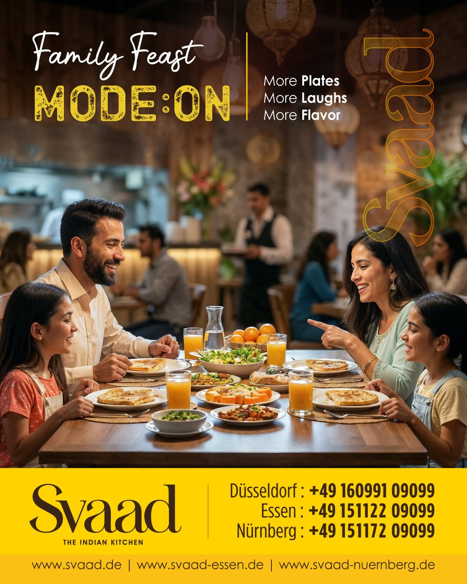 svaadofficial's tweet image. More seats. More laughs. More to share.
Only at Svaad
 
svaad.de
 
#SvaadNuremberg #FeastModeOn #TableFullOfFlavor #TasteOfSvaad #ShareTheFlavor