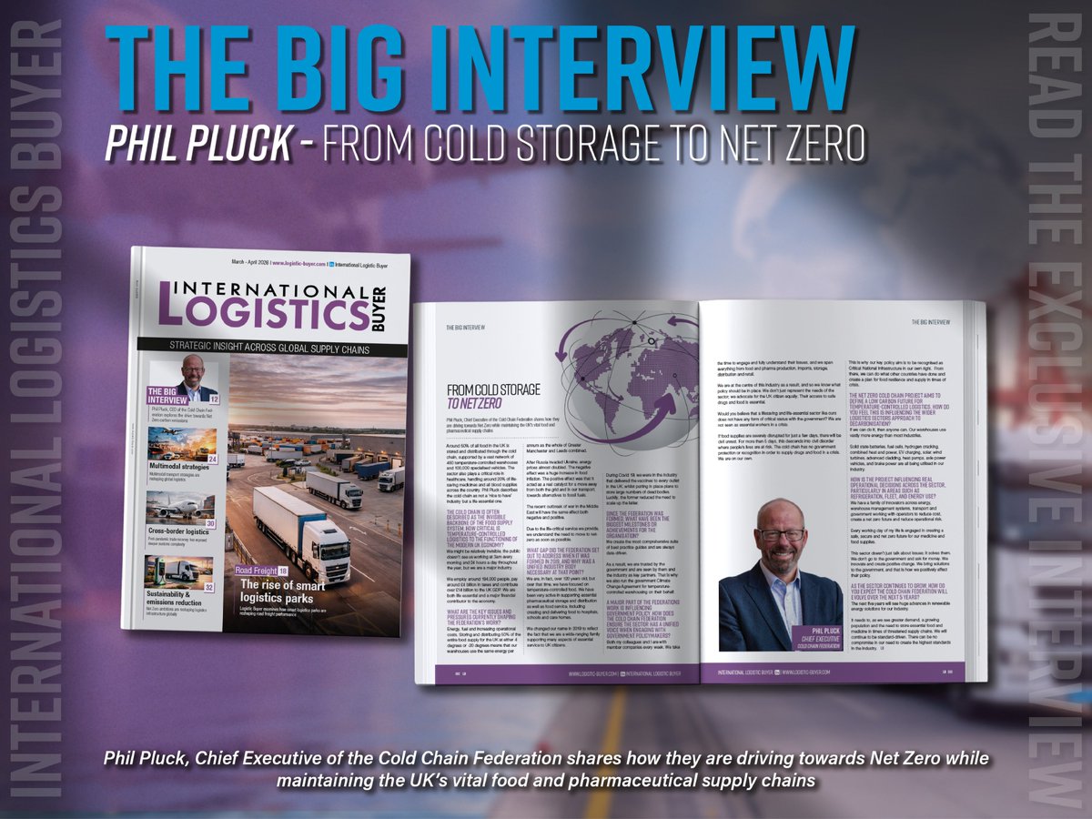 Logistics_Buyer's tweet photo. Latest on International Logistics: Big Interview with Phil Pluck, CEO of @ColdChainFed 

Read the interview here: https://t.co/91ISTn59i6

#coldchain #logistics #roadfreight https://t.co/ey5Ccwl16u