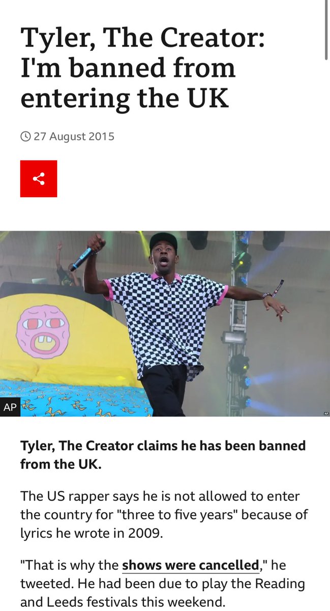 Honestly it’s not the first time rappers have been banned from the UK. Only Tyler the Creators ban was from lyrics in his early songs and not cosplaying a nazi.

This Kanye ban was always going to happen unfortunately. I only feel bad for the people who paid £100s thinking it