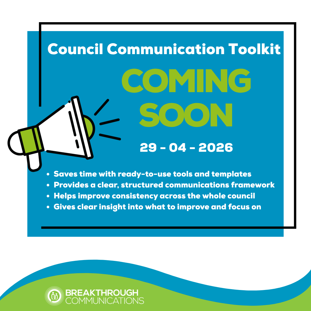 breakthrough_co's tweet photo. 🚨 Coming Soon 🚨
We’re excited to introduce our Council Communication Toolkit – designed to make council communications simpler, clearer and more effective.
✔️ Save time with ready-to-use tools and templates
✔️ Follow a clear, structured framework
✔️ Improve consistency across your council
✔️ Gain clarity on what to focus on next
Launching 29 April 2026 - stay tuned 👀