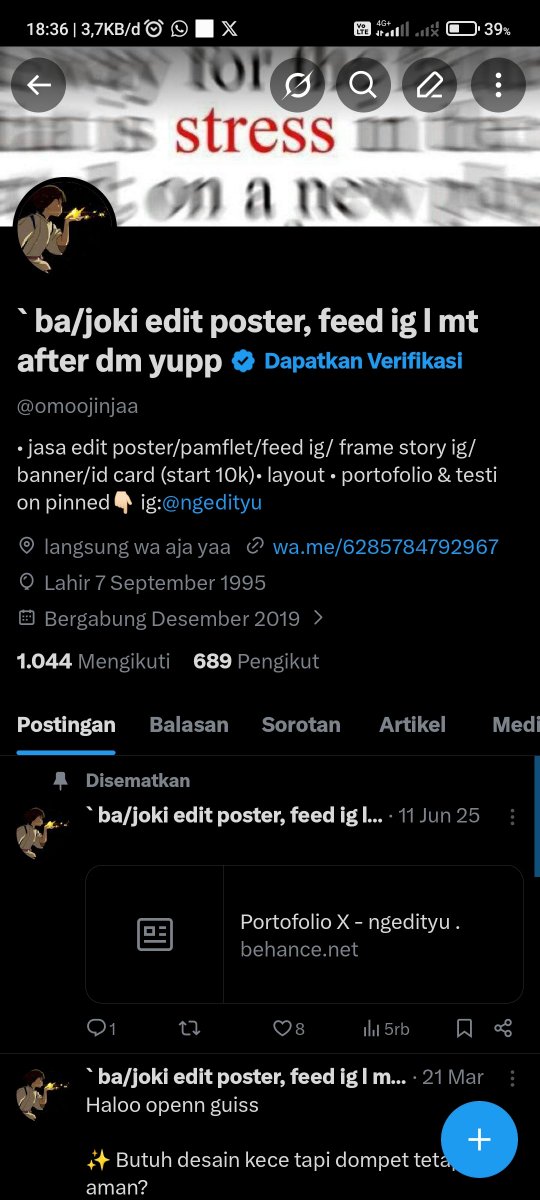 joki edit desain poster, feed ig, dsb tweet media
