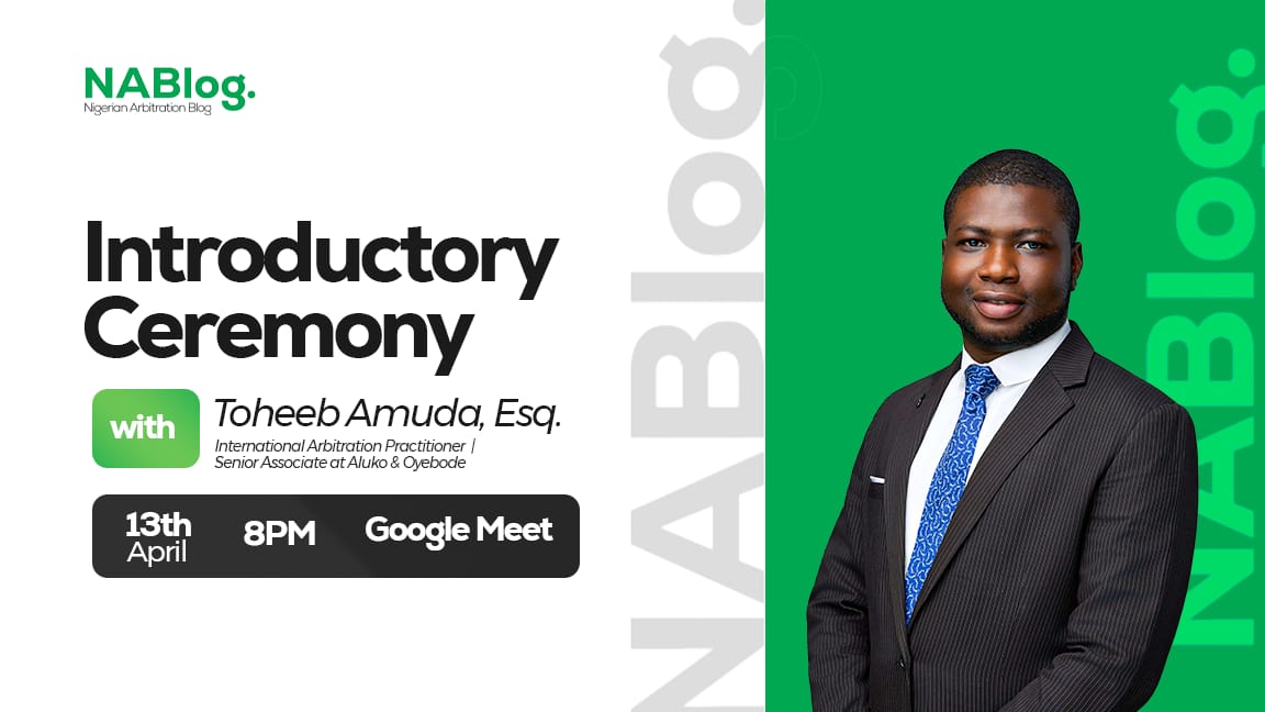 AmudaToheeb's tweet image. Join us at the launch of the Nigerian Arbitration Blog on 13 April 2026. 

Read more and get the joining link here: 
linkedin.com/posts/nigerian…
