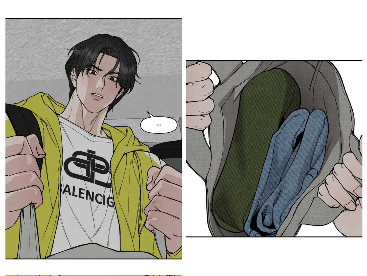 Jjk1Fari's tweet image. Yeonwu's jealous ahh subtly hinting Jae that he and Rosa fvked eo by returning Jae his clothes himself😭
Oh welcome menace Yeonwu 🫦
#toyingwithdaddy