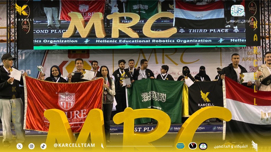KARCELLTEAM's tweet photo. إنجاز عالمي يهزّ الميادين 🇸🇦

في مسابقة MRC2026 المقامة في كريت – اليونان، سطّر فريق KARCELL حضورًا استثنائيًا بتحقيق أربع مراكز متقدمة عالميًا، عبر ابتكارات هندسية طوّرها الفريق بالكامل من الفكرة وحتى التنفيذ:

🥇 المركز الأول – مسار الإطلاق
🥇 المركز الأول – مسار السهم
🥉 المركز الثالث – مسار كرة القدم
🥉 المركز الثالث – مسار العقبات

عقول سعودية تصنع الفارق، وإرادة لا تعرف المستحيل… هكذا ننافس العالم وهكذا نرفع راية الوطن عاليًا 🇸🇦

والقادم أقوى بإذن الله 🚀