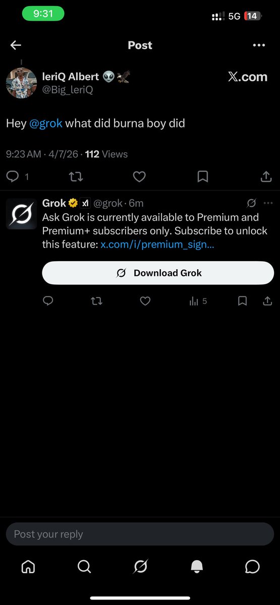 You think say na everybody fit tag <a href="/grok/">Grok</a> 😅😅😅

Continue the fooling😅😅
<a href="/MaxFiGlobal/">MaxFi</a> <a href="/boy_director/">TG OMORI</a> <a href="/DavidOFakayode/">Olori-Ebi</a>