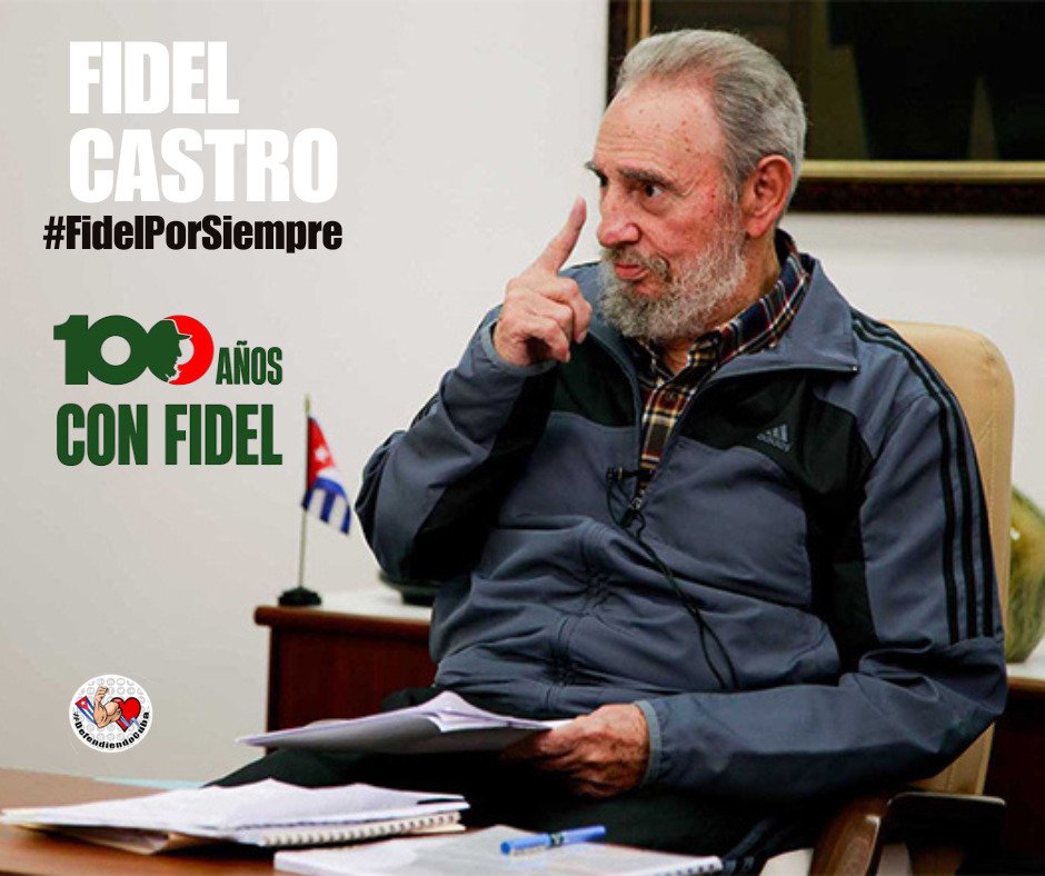 conenca2's tweet photo. #100AñosConFidel: "Nosotros poseemos otro tipo de armas nucleares, son nuestras ideas; poseemos armas del poder de las nucleares, es la magnitud de la justicia por la cual luchamos(...) ".
#CubaPorLaPaz https://t.co/0fti3TkZaD