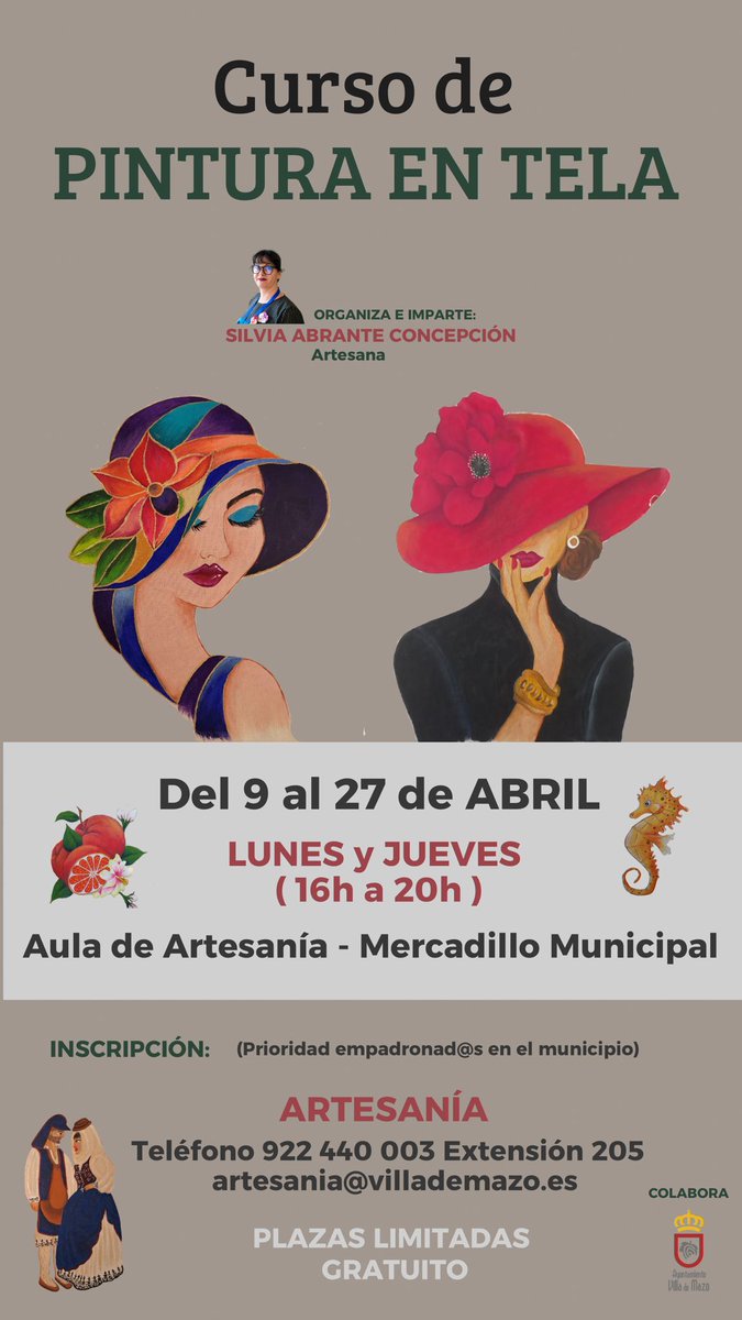 tvlapalma's tweet image. 🎨El Ayuntamiento de Mazo acerca los oficios artesanos a la ciudadanía con un curso de pintura sobre tela
TVLaPalma.com #TVLaPalma #VillaDeMazo #Pintura 

📰Noticia Completa: tvlapalma.com/not/42369/ayun…