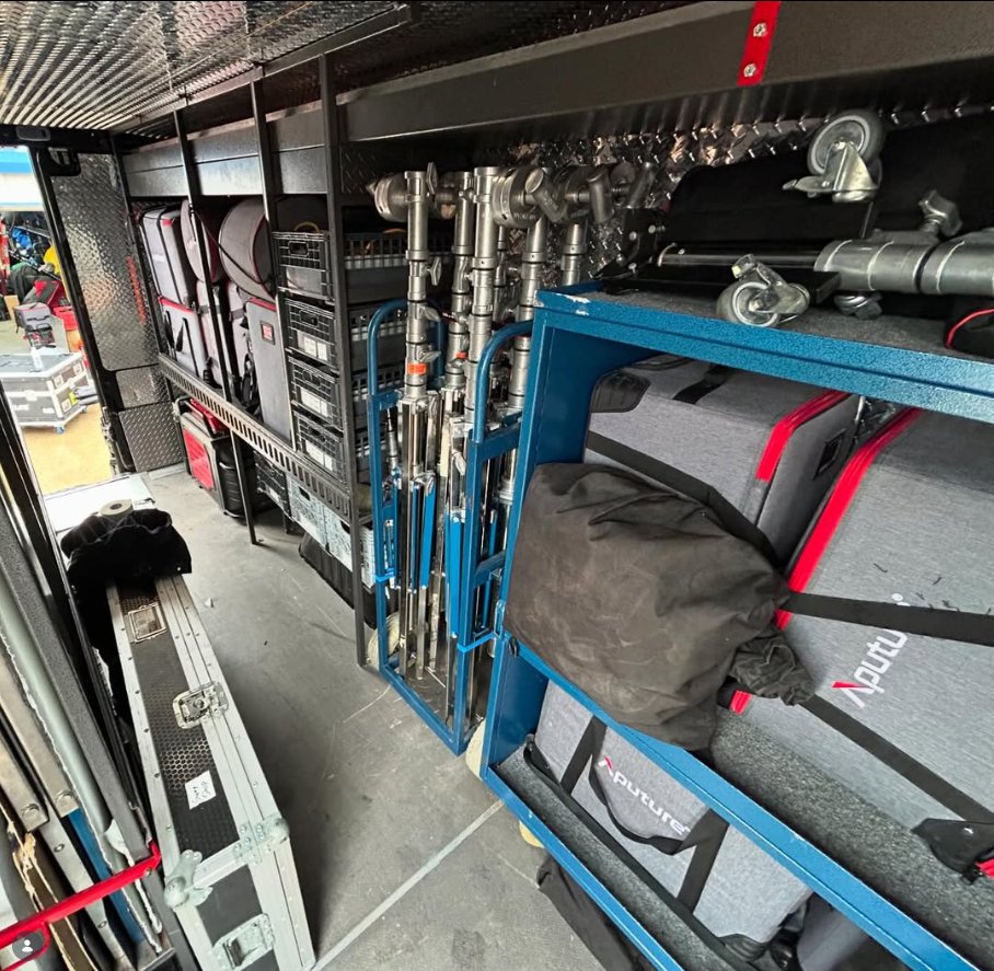Roll onto set with our fully loaded 2-Ton Sprinter, featuring a Tommy Gate lift and rugged a la carte space. 🚐💨

📍 Shine Cine is your dedicated Fort Worth camera and grip rental house, supplying the DFW film scene with premium cinema packages, G&amp;E gear, and local prep bays to