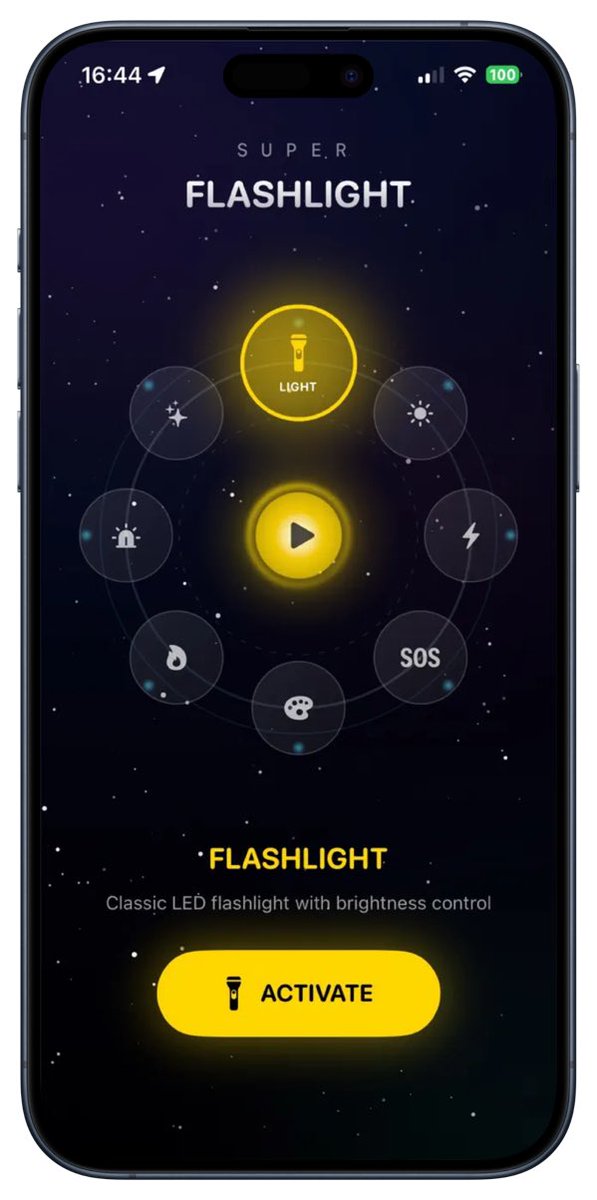 APPS_RH's tweet image. مجاني لفترة 
للايفون للايباد

يحول Super Flashlight جهاز iPhone الخاص بك إلى مصدر ضوء قوي مع 8 أوضاع، بما في ذلك LED وضوء الشاشة والستروب وإشارة SOS وتأثيرات الألوان ووضع الشموع وأضواء الشرطة ووضع الديسكو.

apps.apple.com/us/app/super-f…