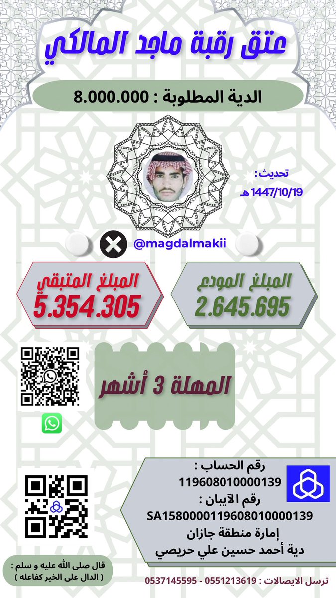 عتق رقبة ماجد جابر المالكي tweet media