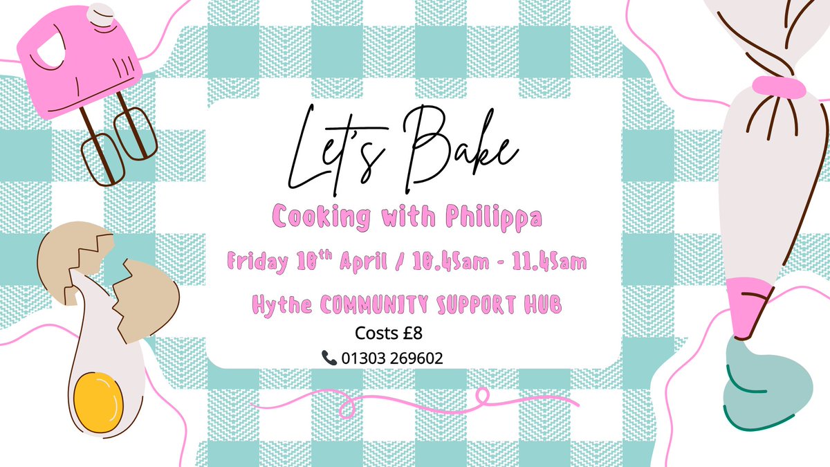 AgeUKHL's tweet image. 🍰 Let’s Bake with Philippa! 👩‍🍳
📅 Fri 10th April | 💷 £8
⏰ Time: 10:45am - 11:45am

📍 Age UK Hythe, Sanford House, Stade Street, Hythe, CT21 6BD

Join us for a fun baking session &amp;amp; meet new people!

📞 01303 269602
📧 admin@ageukhla.org.uk

#Hythe #KentEvents #Baking