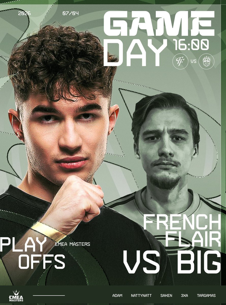 TraYt0N's tweet image. FF vs BIG à 16h. 

Adam vs Irrelevant c'est le main event !!! 

Do or die aujourd'hui !