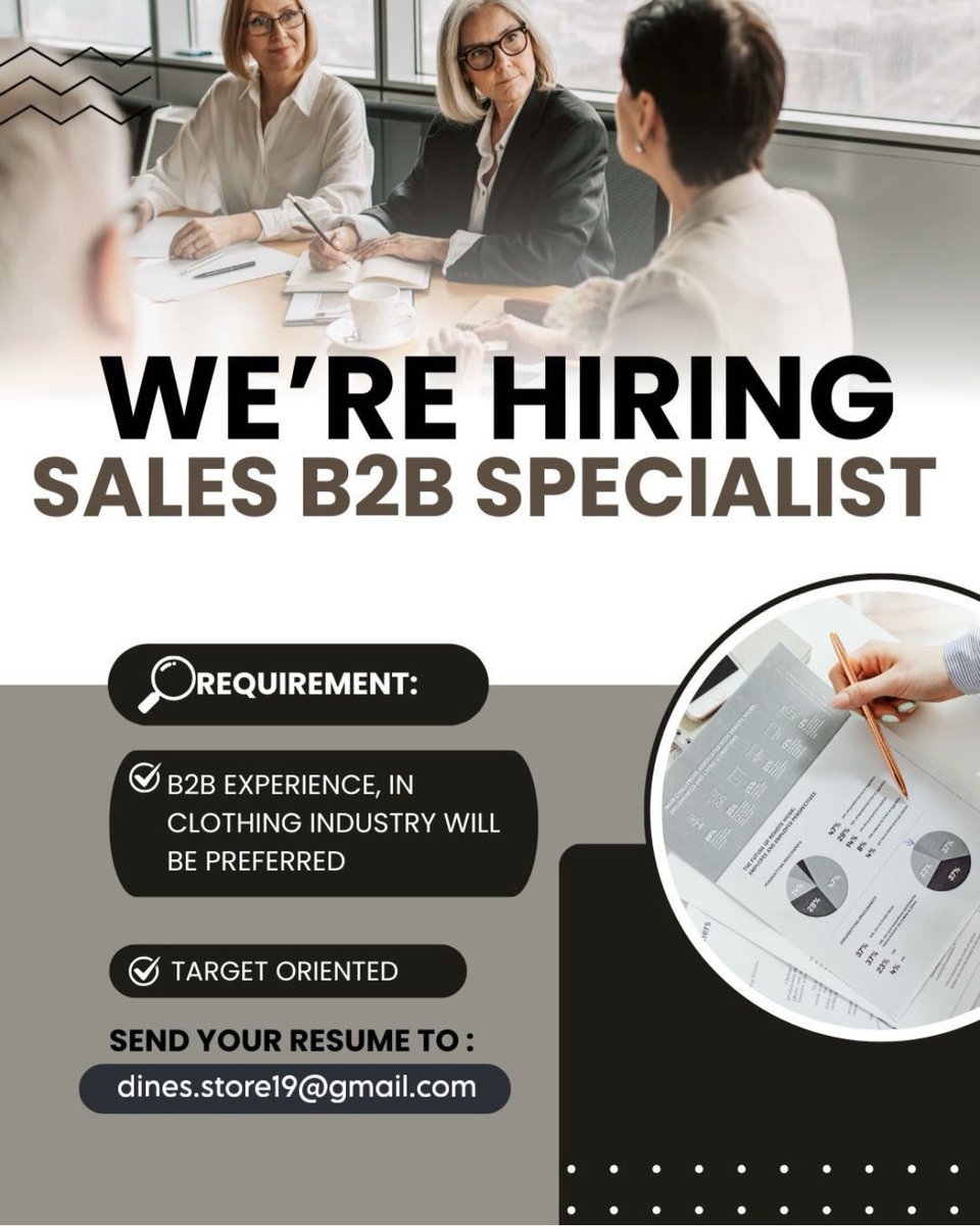 guys izin share loker buat b2b sales. kalo ada yg minat boleh email/dm aku yaa, officenya daerah cideng jakpus