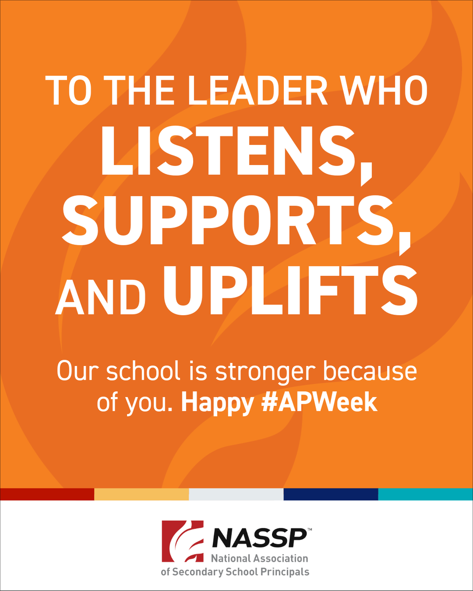 BerwynSouth100's tweet photo. Assistant principals are essential to strong schools—supporting teachers, mentoring students, and helping school communities thrive.
Join us in celebrating these dedicated leaders. 📷
@NASSP
#APWeek #AssistantPrincipalsWeek #D100Inspires https://t.co/YFnrg4x2Fp