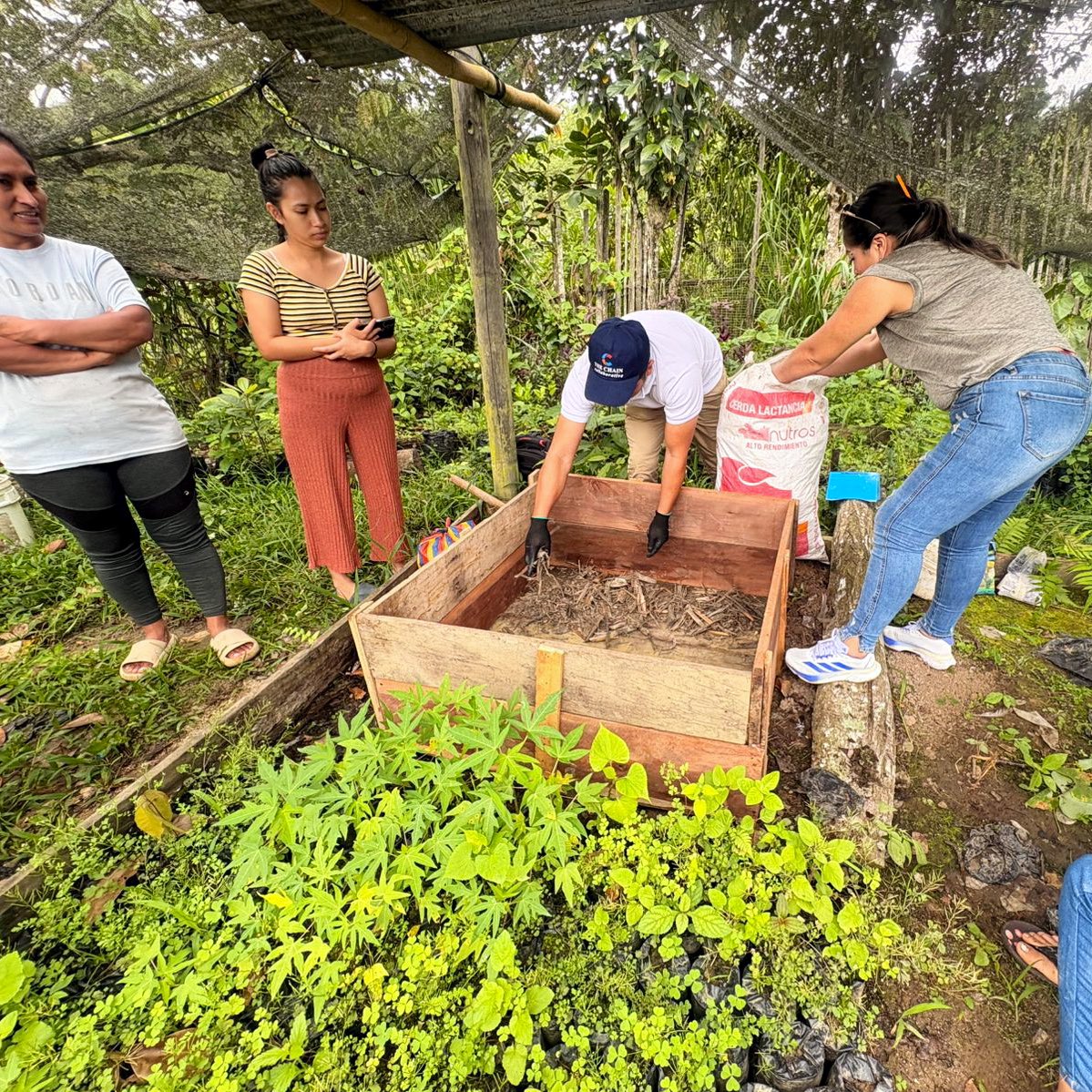 Agricultura_CZ7's tweet photo. #ZamoraChinchipe | En el cantón #Chinchipe desarrollamos un taller de lombricultura dirigido a productoras del sector La Guara, orientado a la obtención de humus orgánico, con el objetivo de mejorar la fertilidad del suelo y fortalecer la seguridad alimentaria.
#ElNuevoEcuador https://t.co/n07OBOFTrg
