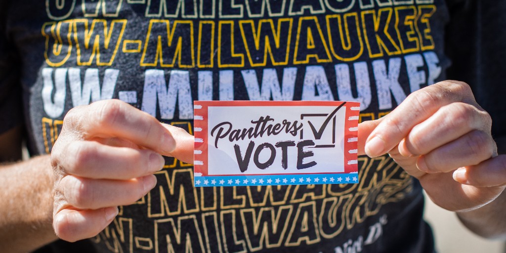 UWM's tweet photo. Today's the day to make your voice heard in the #Wisconsin Spring Election! Polls are open until 8 pm. Find your polling place, see what's on your ballot and discover additional #PanthersVote resources: https://t.co/f5TGvcTQAF https://t.co/9Mb2kBedvi