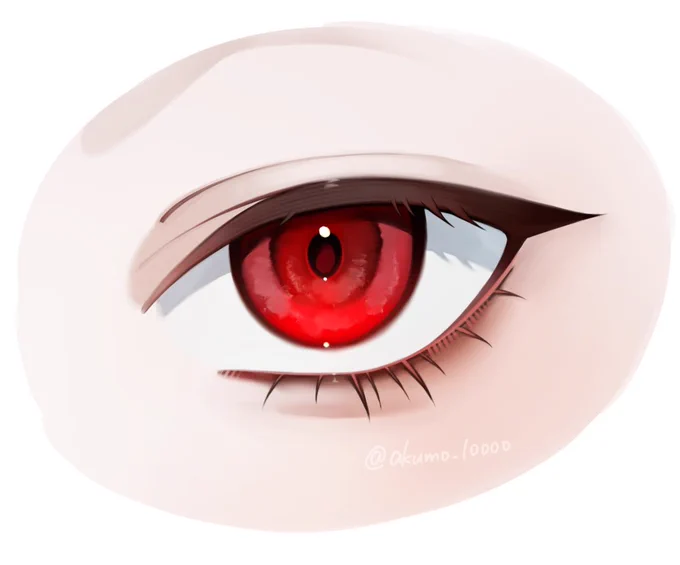 間違えてメイキング画像制作に使えない描き方しちゃったのですが、せっかく撮ったので無計画なタイムラプス投稿します( Ꙭ ) 瞳の色味が一部途中で変わったのは、レイヤーの合成モードを彩度に設定して無彩色を上から薄く塗ったからです。