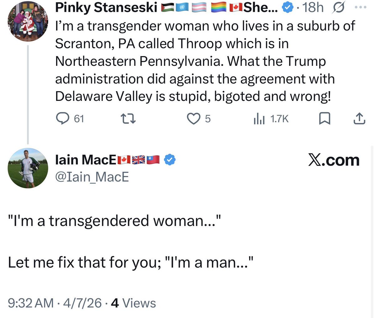 undergradwoman's tweet image. This is another example of #HateSpeech I get against me from #CanadaFirst and John Fetterman supporters.