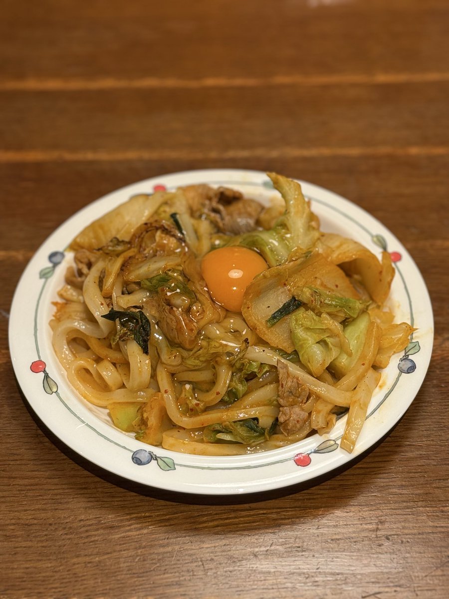 extraold_sauce's tweet photo. 自炊報告 豚キムキャベツうどんです https://t.co/FYIYPKfQMf