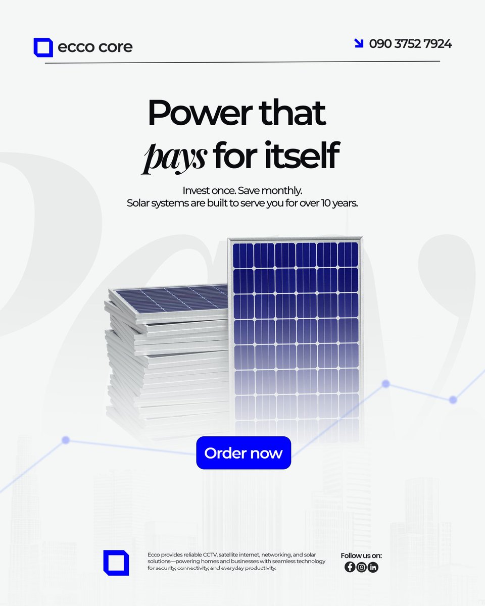EccoEngineering's tweet photo. Nothing beats a good  solar power investment

What are you waiting for?

Call us today on 09037527924 to book a free consultation https://t.co/n5FgpYAg1a
