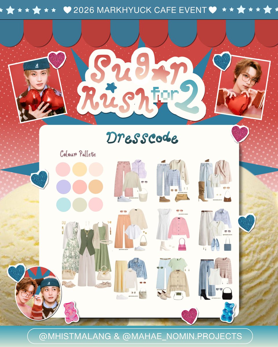 🍓🎀 𝗗𝗥𝗘𝗦𝗦𝗖𝗢𝗗𝗘 𝗚𝗨𝗜𝗗𝗘 🎀🍓

Come dressed in your sweetest version of you 🍬✨

Let’s fill the venue with pretty outfits and even prettier smiles 🧸🌷

Can’t wait to see your looks, our sweet duo! ♡
#SugarRushForTwo