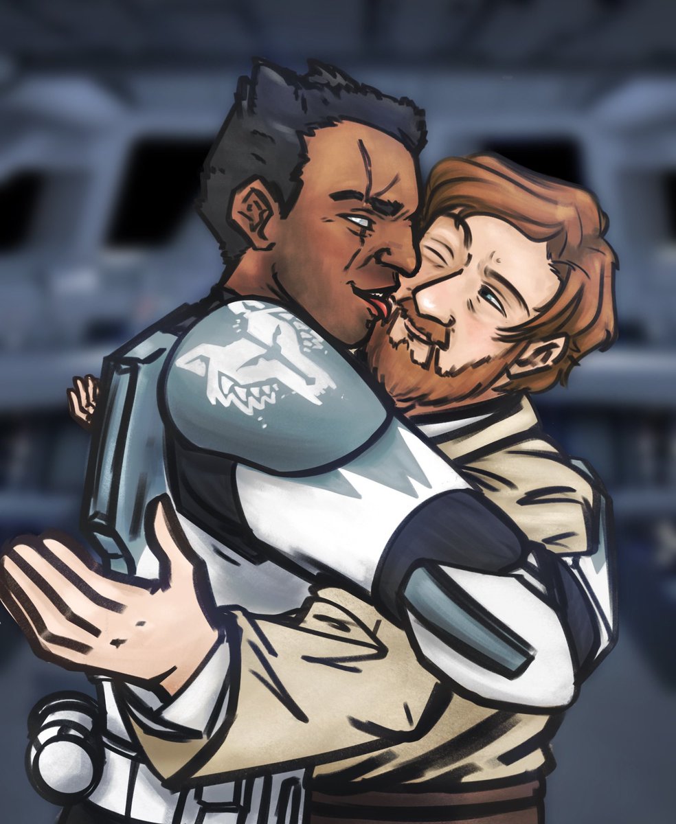 hail_thy's tweet photo. Fuck it Wolffe licking Obi-wan I did for tumblr https://t.co/kxHwmyIFLt