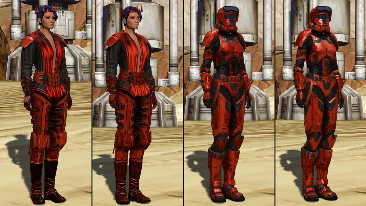 SWTOR's tweet image. The Bionic Overlord Armor and sabers inspired by the series Star Wars: Maul - Shadow Lord are now available on the Cartel Market! #MaulShadowlord swtor.com/info/news/arti…
