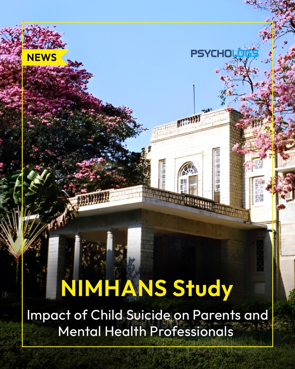 PsychologsIndia's tweet image. A NIMHANS-led study highlights how both parents and mental health professionals carry this emotional burden, often in silence. 

psychologs.com/nimhans-study-…

#NIMHANS #MentalHealthAwareness #SuicidePrevention #Postvention #GriefSupport #ChildMentalHealth