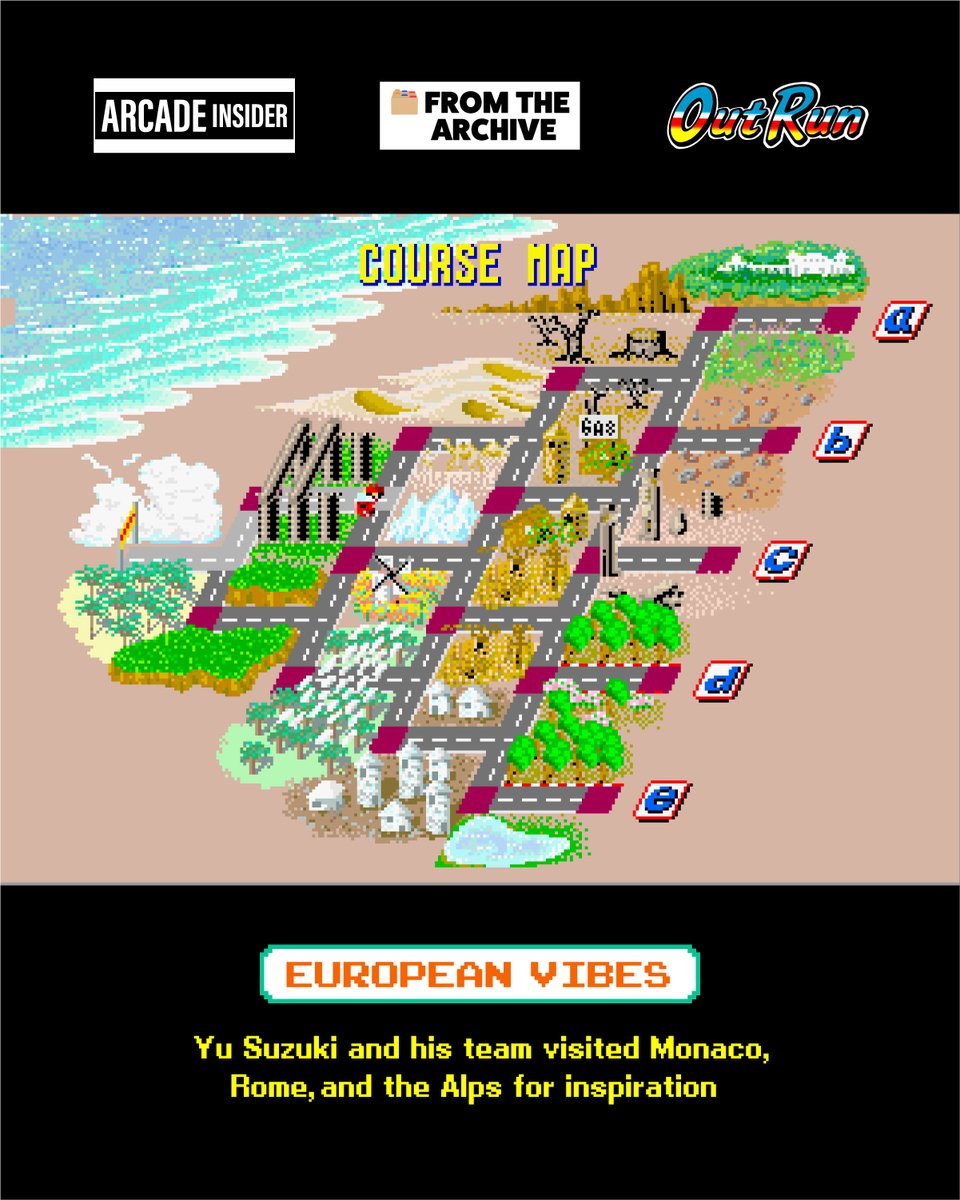 SegaAmusements's tweet image. 👀 ARCADE INSIDER &amp;gt; 🗂️ From the Archive &amp;gt; 🌴 OutRun
Later this year, OutRun turns 40, and with it being National Arcade Day today, we wanted to look back at what made this SEGA classic so unforgettable!

#ArcadeInsider #Sega #outrun #Archive #retrogaming  #ArcadeGames #Arcade