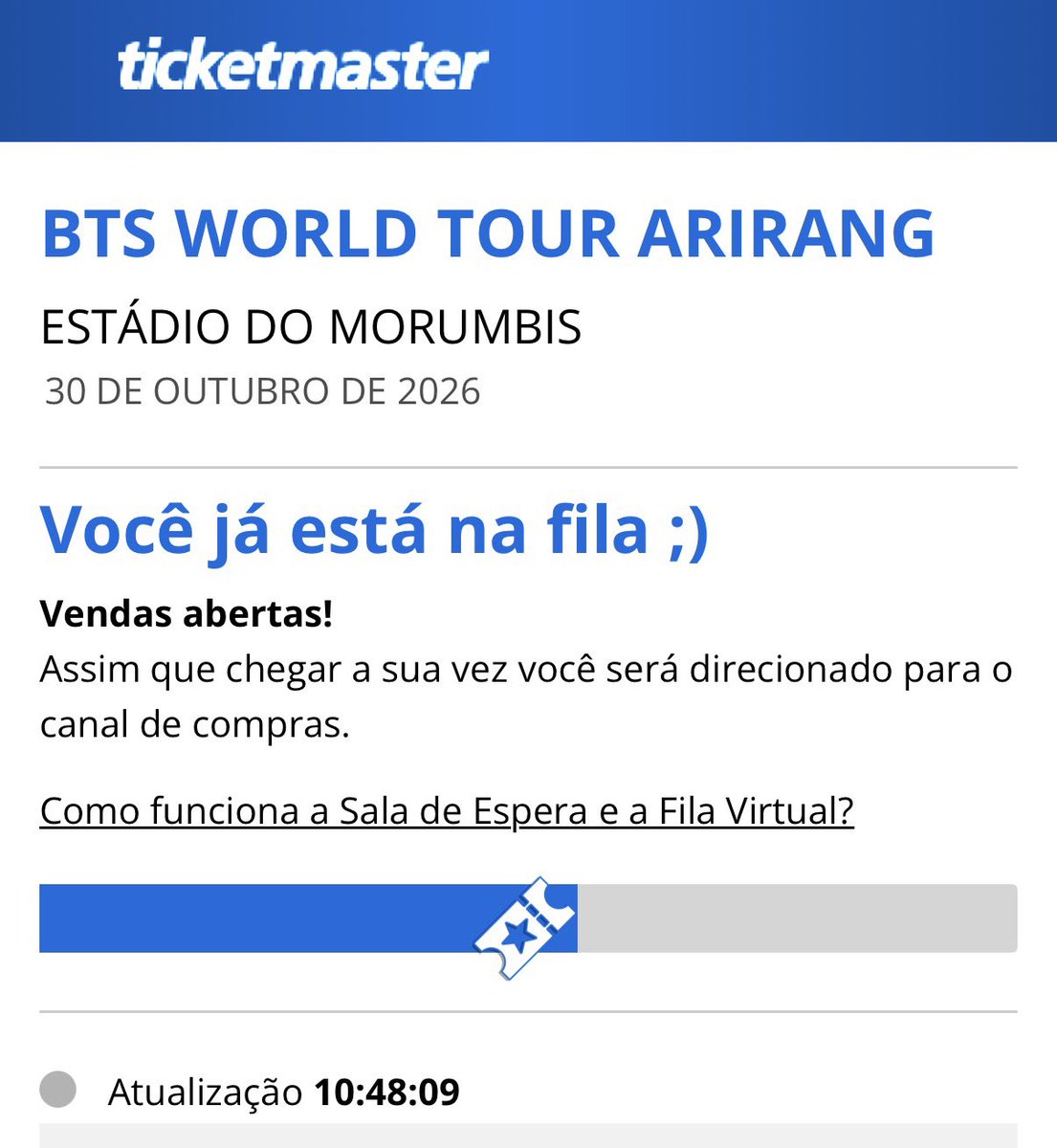 CoerenteLuiz's tweet photo. @mygunivers @Ticketmaster Eu tava na fila p uma amiga, mas ela ja conseguiu. Posso passar meu lugar na fila. Caso o meu esteja melhor que o seu claro https://t.co/vQOCuZ1duQ