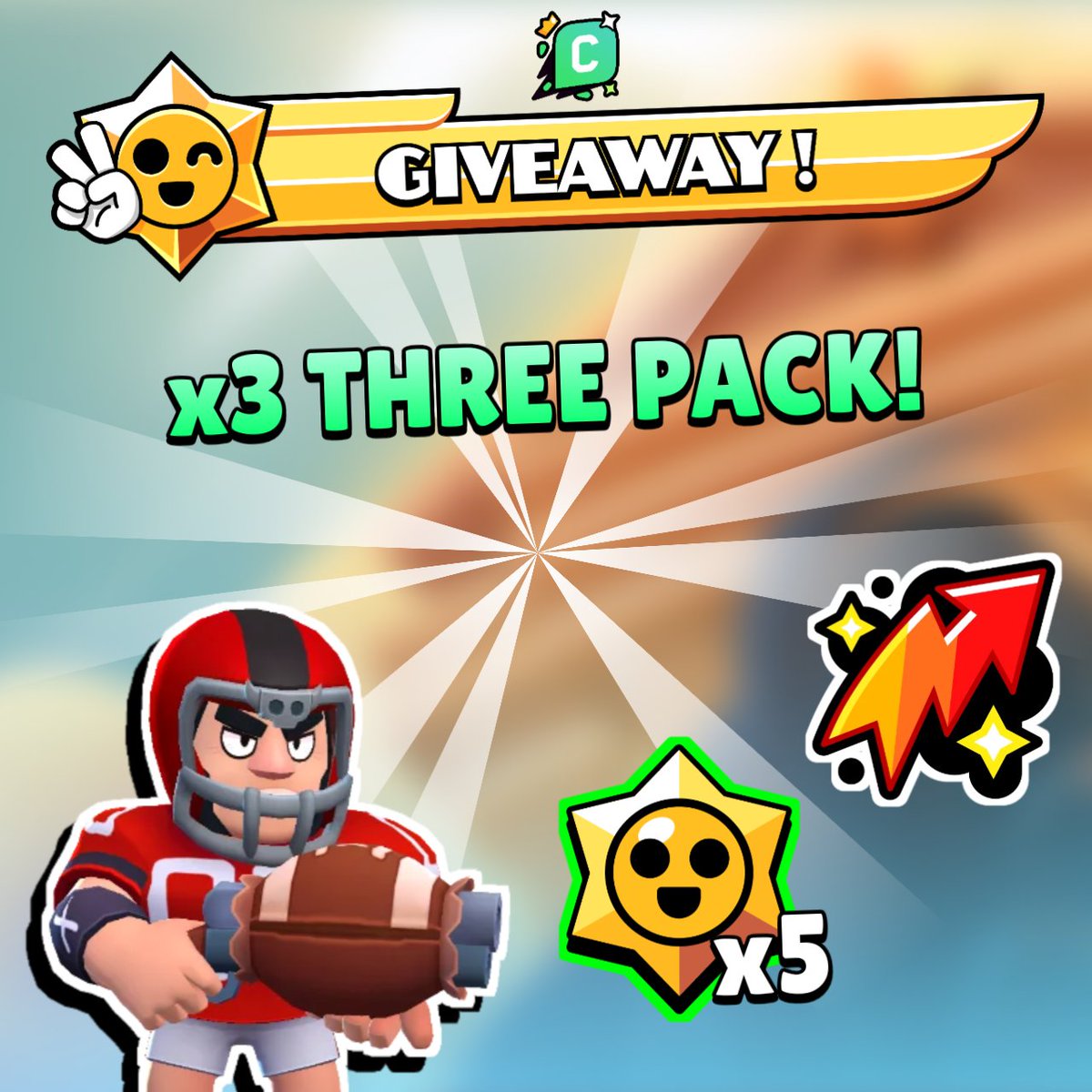 x3 THREE PACK GIVEAWAY!

Requirements:
- 👤 Foll0w
- 🔁 L¡ke + RT
- 🔔 Sußscribe + Reply with PROOF:
youtube.com/@brawlsource?s…

Good luck 🍀

#BrawlStars #Giveaway #GiftedBySupercell