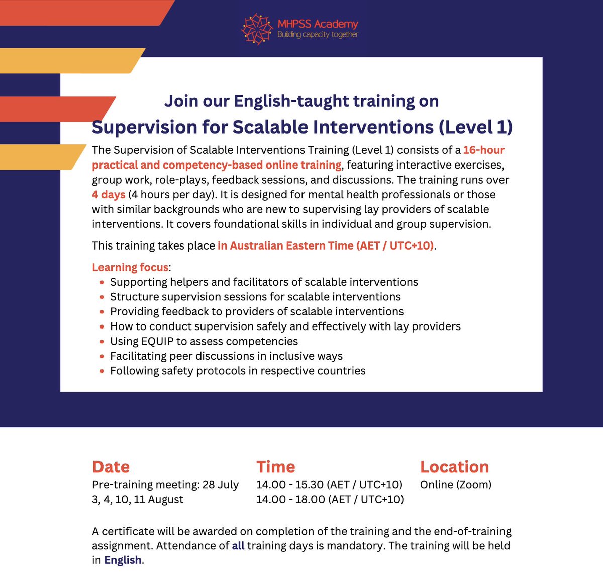 MHPSS Network tweet media