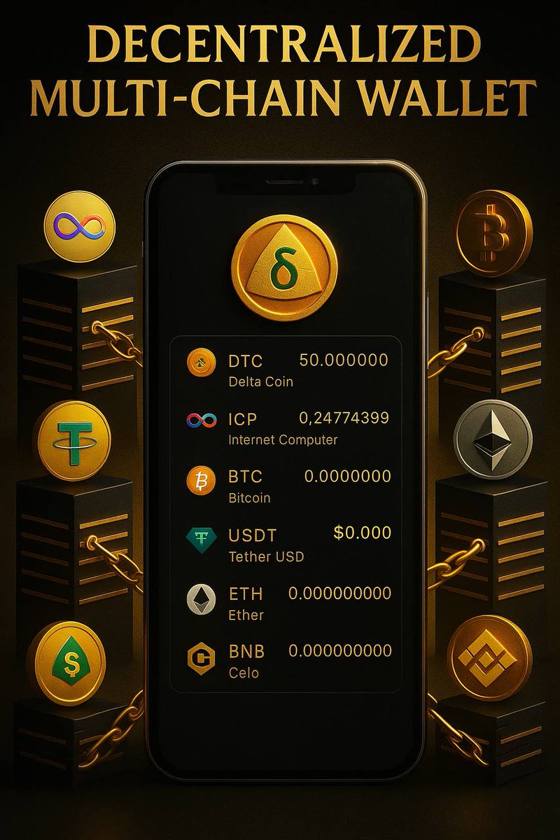 DeltaCoinNews's tweet photo. 🔐 DECENTRALIZED MULTI-CHAIN WALLET 

Delta’s decentralized multi-chain wallet is a core feature of the ecosystem (§3.15).
It offers a fully integrated, non-custodial solution to manage assets across multiple public blockchains — directly within the Delta app.

With no seed phrases, no passwords, and no private keys, users can:

• Receive, Manage & Send assets across supported chains
• All via phone number login — using Delta’s 3‑No Verification protocol (§3.4)

This seamless security experience is powered by the Internet Computer’s threshold‑ECDSA technology, enabling signature generation without ever reconstructing or storing private keys.
⸻

🛠️ How It Works👇👇

Delta uses threshold‑ECDSA cryptography via the Internet Computer Protocol (ICP).

This allows users to interact with assets from different chains — without ever exposing or managing a private key:

🔑 Private keys never exist in full — only secret shares are distributed across secure ICP nodes

🔒 No single point of failure: not even Delta or the user sees the full private key

🌐 Cross-chain functionality is managed through smart ICP canisters — no plugins, no network switching

📲 You interact directly inside the Delta app, as if using a regular wallet — but without the risks

This offers greater safety, better UX, and lower cost than traditional multi-chain wallets.
⸻

💰 Supported Assets: (Live)

• ❤️ DTC – Delta Coin
•  ∞  ICP – Internet Computer
• 🪙 BTC – Bitcoin
• 🪙 USDT – Tether USD
• 🪙 ETH – Ethereum
• 🔶 BNB – Binance Coin
• 🪙 CELO – Celo
.      USDC 

🔜 More chains will be added as the Delta ecosystem grows.
⸻

✅ Why It Matters👇👇

• 🔁 Effortless cross‑chain utility — receive, manage & send tokens from multiple blockchains

• 🔐 Superior safety — no seed phrases, no single device or server holding your keys

• 🌍 True user sovereignty — full control without relying on custodians

• 🧠 Streamlined user experience — your wallet lives under your phone login with no technical setup

• ⚙️ Smart ICP infrastructure — supports fast, scalable, and low‑cost transactions

• 🧱 Future-ready — designed to support NFTs, dApps, and more assets across chains

📖 Whitepaper:
• §3.15 – Decentralized Multi‑Chain Wallet
• §3.4 – 3-No Verification

⸻
#Delta #DeltaKim #MultiChainWallet #ICP #DTC #Decentralized $DTC #NoSeedPhrase #Web3Wallet #ThresholdECDSA