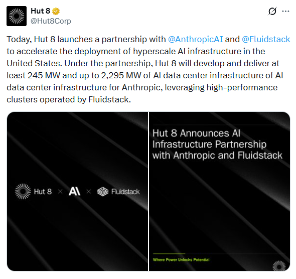meowmeowdj's tweet photo. $HUT Construction Update on Hut 8's 245 MW River Bend Campus for Anthropic. https://t.co/dqZA5qJttf