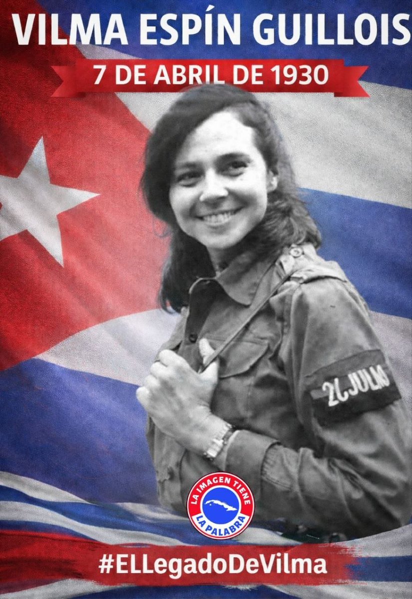 7 de abril de 1930, nacimiento de Vilma Espín Guillois fiel defensora de las mujeres cubanas , revolucionaria en todos los sentidos. #CubaViveEnSuHistoría #VilmaPorSiempre #BoliviaXCuba.