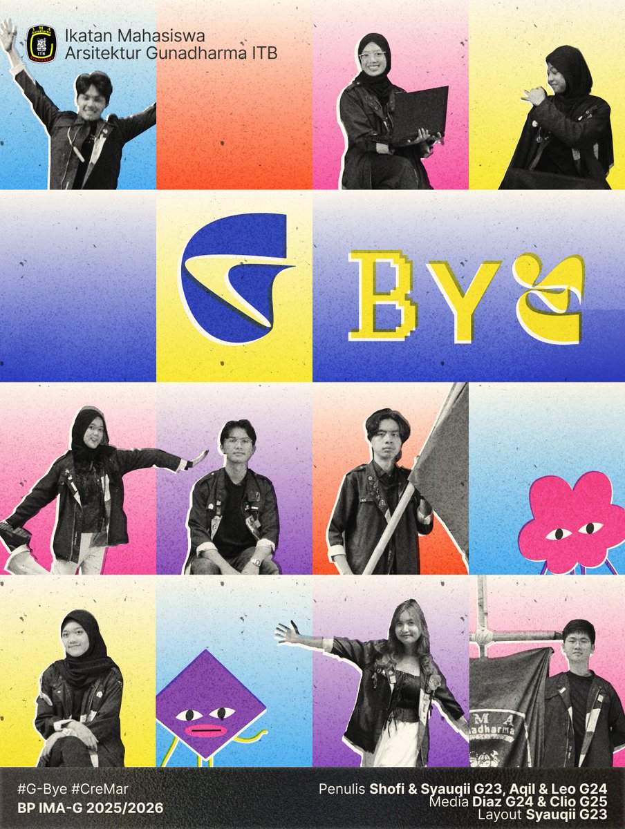 ima_gunadharma's tweet photo. 𝐆-𝐁𝐘𝐄: BP Gala Gantari’s Signing Out! 

Kami selesai sebagai Badan Pengurus, tetapi tidak selesai sebagai bagian dari IMA-G. Sampai ketemu di cerita berikutnya!  𝙂𝙖𝙡𝙖 𝙂𝙖𝙣𝙩𝙖𝙧𝙞, 𝙨𝙞𝙜𝙣𝙞𝙣𝙜 𝙤𝙛𝙛 ☀️
 
https://t.co/HsKGtTGozv

#GBYE
#IMAG2025
#GalaGantari https://t.co/LXwYLm5ws8